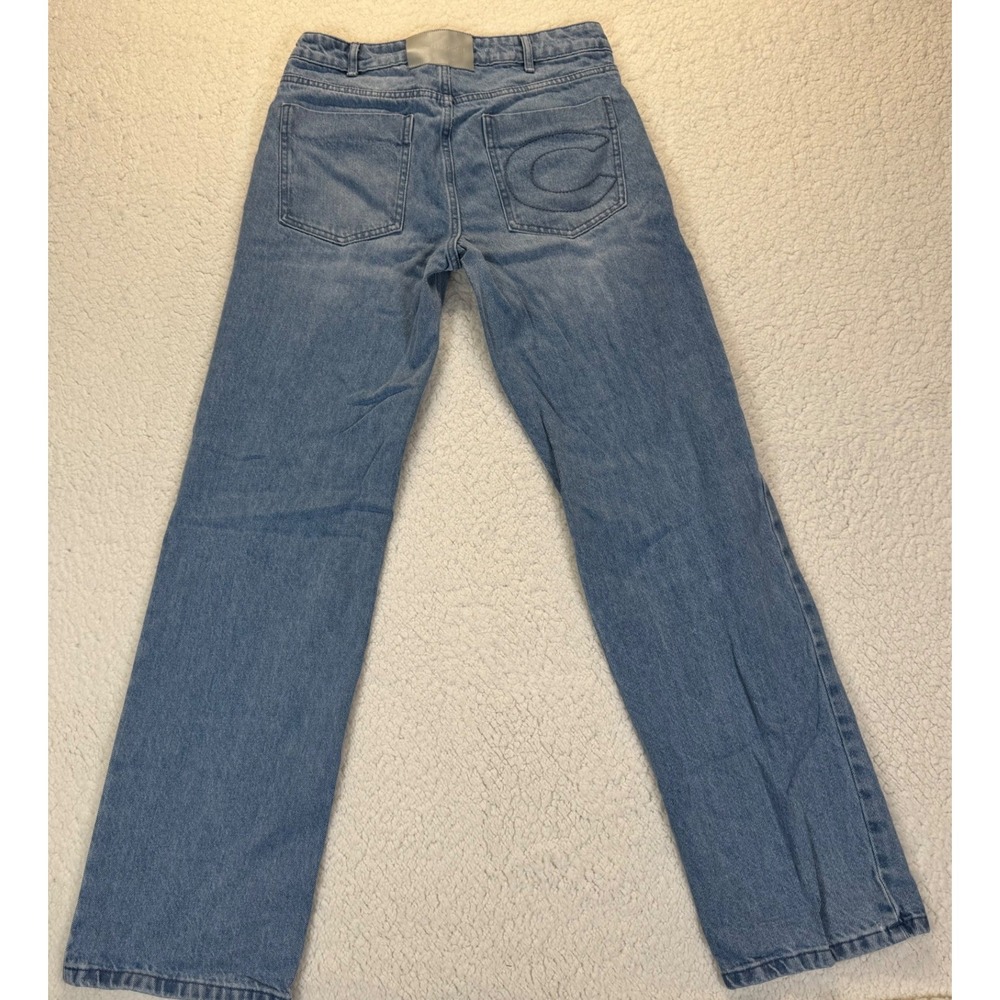 Cernucci Mens Light Wash Blue Straight Leg Relaxed Fit Baggy Denim Jeans Size 30 - Picture 6 of 11